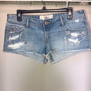 Hollister sparkly Jean shorts never been worn
